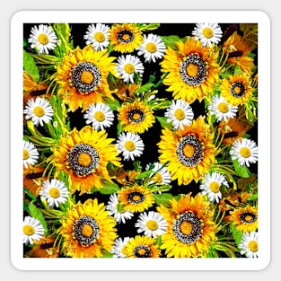 Sunflowers and Daisies Sticker